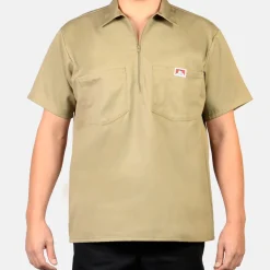 Ben Davis Short Sleeve Solid 1/2 Zip Shirt -