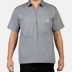 Ben Davis Short Sleeve Solid 1/2 Zip Shirt -